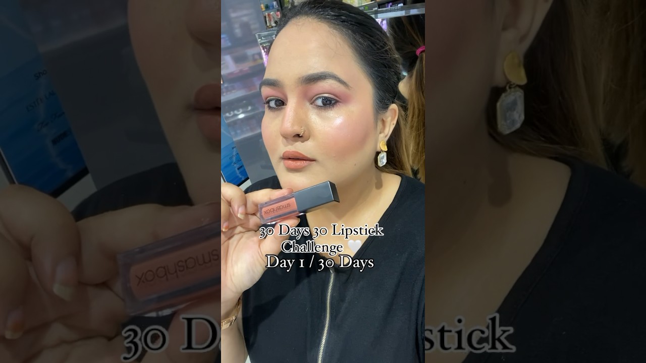 30 Days Lipstick Challenge ||Smashbox Liquid Matte-Yes Honey. 