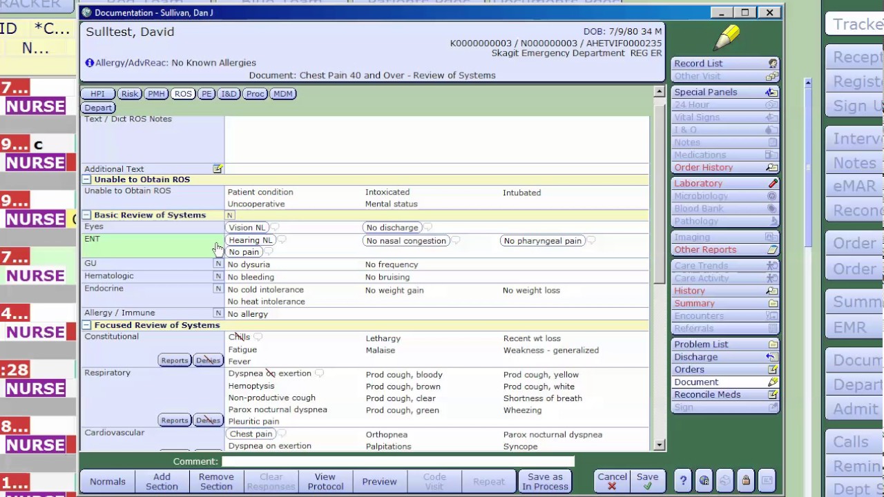 Meditech Charting System