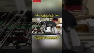Full Automatic Pocket Envelope Forming Machine