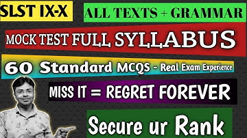 SSC IX–X Full Syllabus Mega Mock Test I 60 Most Expected MCQS I WBSSC Assistant Teacher I Masterkey