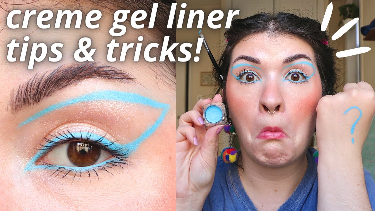 GRAPHIC LINER FOR HOODED EYES  2 ways!! with eyeshadow & water activated  liner! 