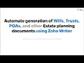 Webinar: Automate generation of Wills, Trusts, POAs, and other estate planning documents