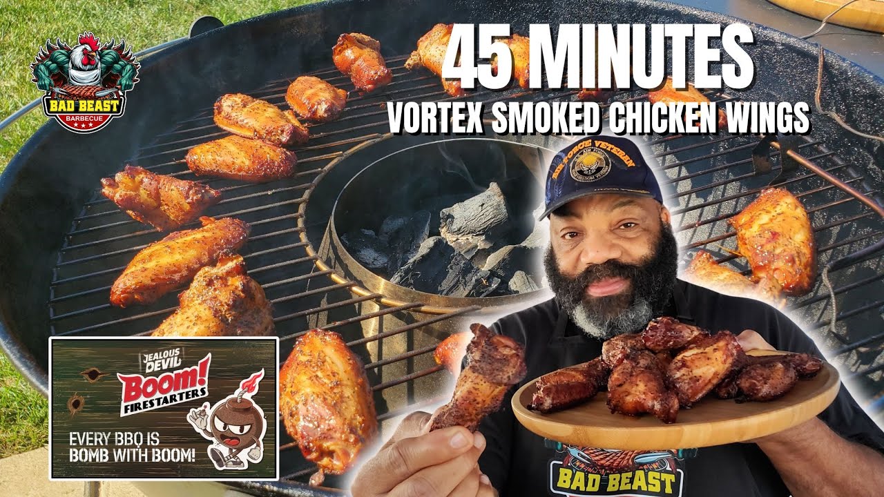 45 Minute Vortex Smoked Chicken Wings - Jealous Devil Boom