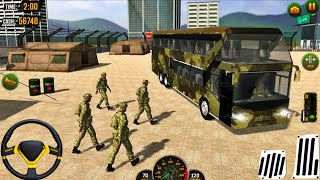 New Army Bus Games 2026 - Us Army Transporter Bus Driving 3D Game - Android GamePlay screenshot 1
