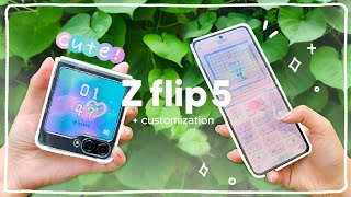 Samsung Galaxy Z flip 5💚 aesthetic theme + cover screen customization! screenshot 3