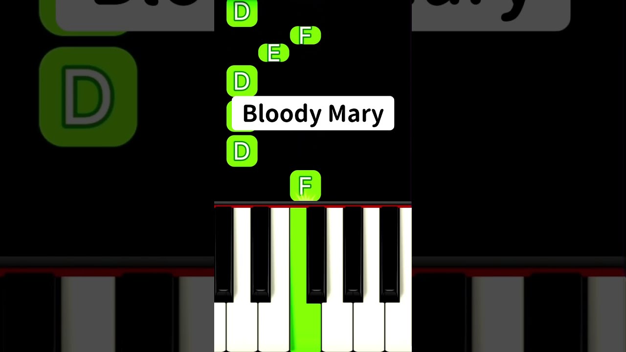 Bloody Mary Piano Tutorial TikTok