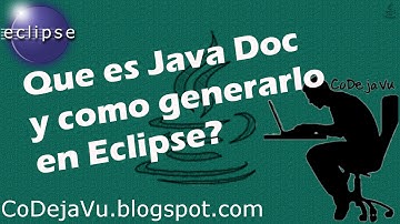 ¿ Qué es JavaDoc y como generarlo en Eclipse ?