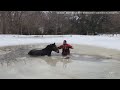 Caught on cam: Horse rescued from icy Texas pond