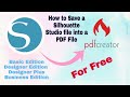 How To Save A Silhouette Studio File Into A PDF  #silhouette