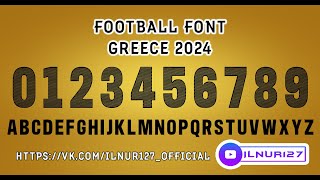 Football font: Greece Euro 2024 by ILNUR127 free download fonts