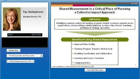 Collective Impact: Implementing Shared Measurement webinar