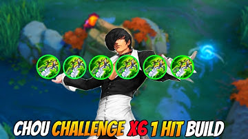 CHOU Challenge X6 Damage Build 1 Hit in Ranked Game (WORLD RECORD) HAZA - MLBB