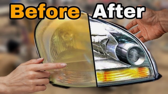 How to restore peeled headlight clear coat, how to remove peeled clear coat,  Faded headlight ALIMECH 