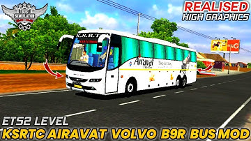 Download KSRTC Airavat Volvo b9r Semisleeper bus mod livery for Bussid| Bussid v3.7.1| #bussidmod
