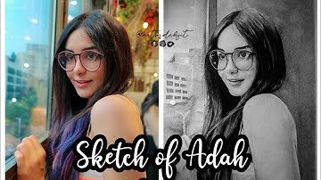 Realistic Pencil Sketch of Adah Sharma | by Arts Of Debjit | Timelapse drawing video