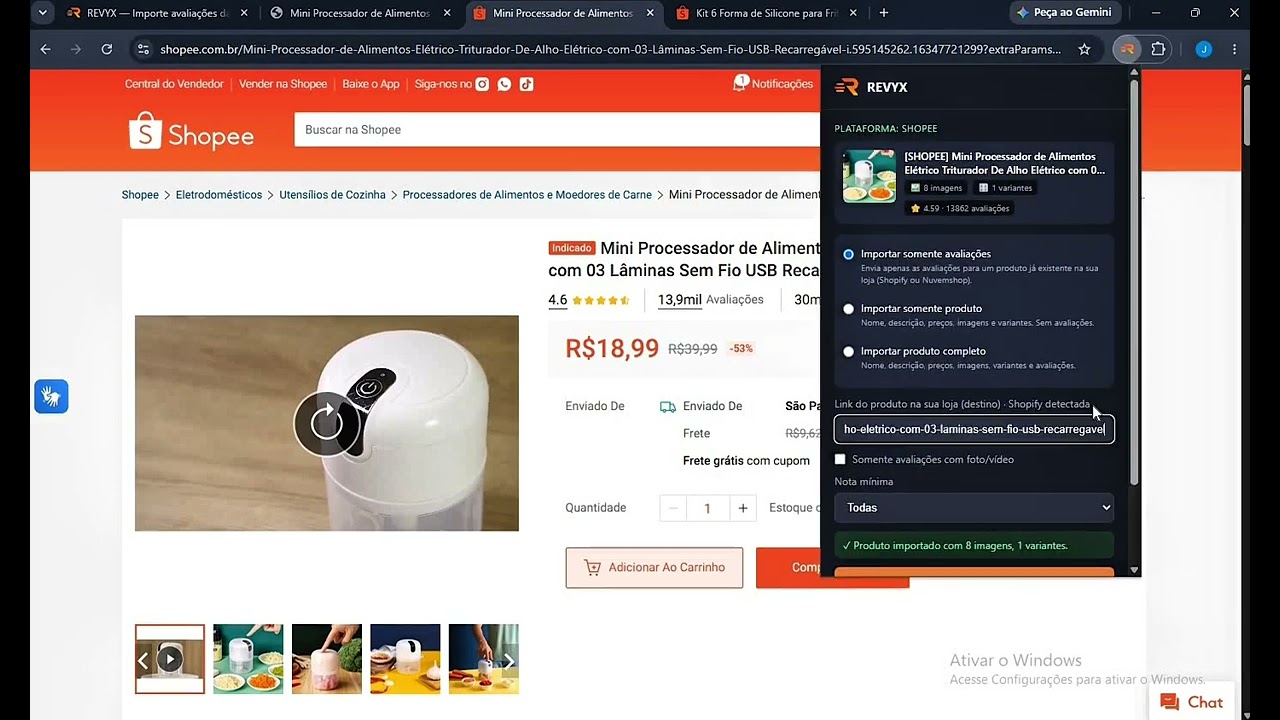 Como importar avaliações