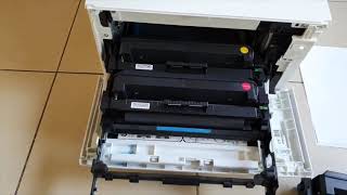 Replacing a Toner Cartridge in the HP Color LaserJet Pro MFP M477fnw M477fdw M377dw - YouTube
