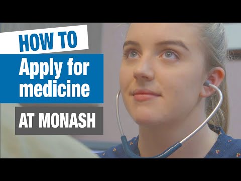 How to apply for medicine at Monash