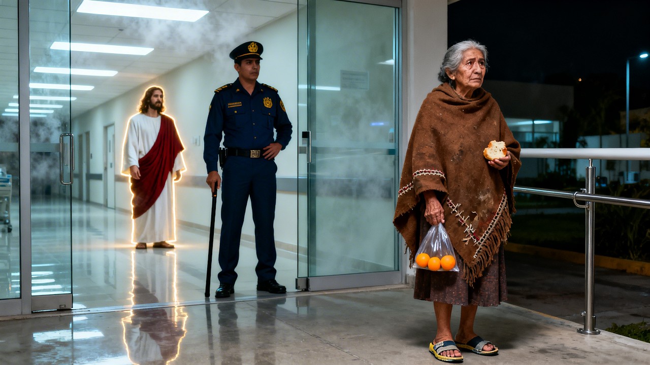 JESÚS HIZO PAGAR AL GUARDIA QUE IMPIDIÓ A UNA VIUDA ENTRAR AL HOSPITAL    Y LAS PUERTAS SE CERRAR
