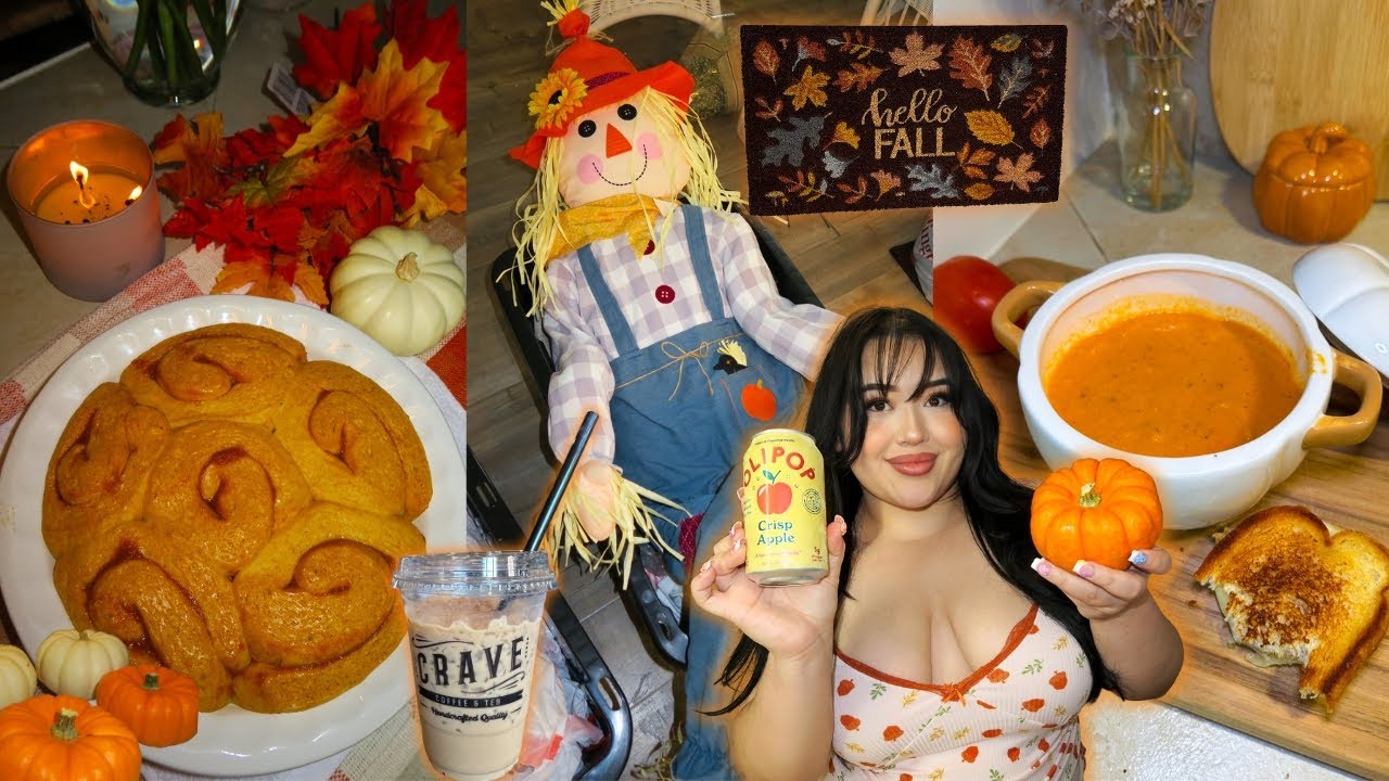 spend a cozy day with me 🍂🕯️🎃 decorating my new home for fall, baking, autumn decor haul & more!