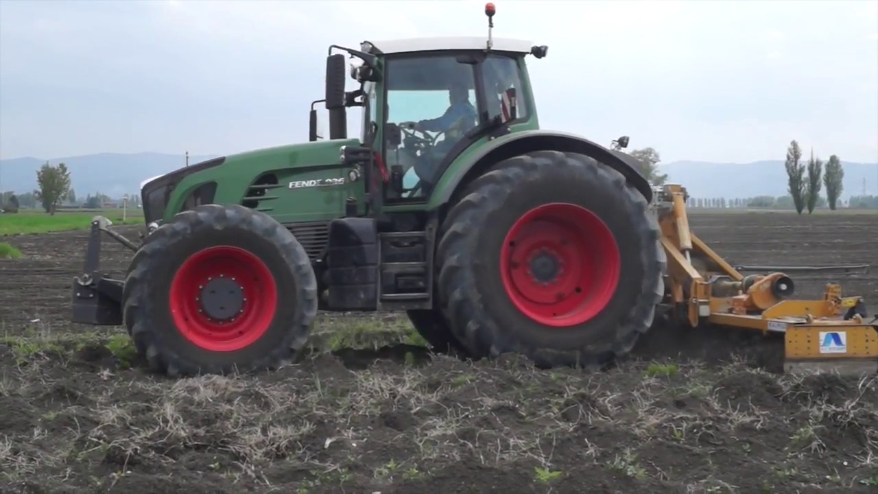 FENDT 936 con erpice rotante alpego dx600 e LAMBORGHINI SPRINTER 764 con piantatrice matermac