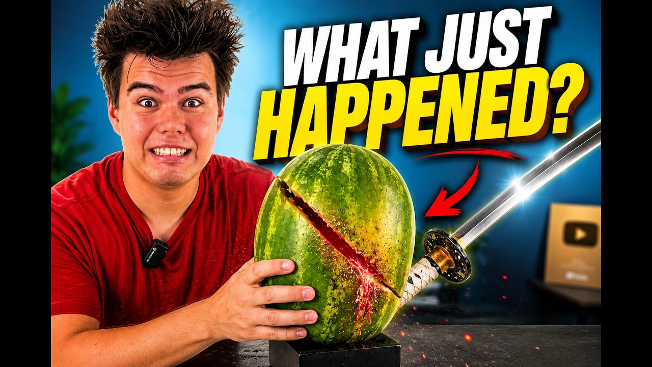 Katana Sharpness Challenge | Short-Form Editing Portfolio #themepark  #funny #money