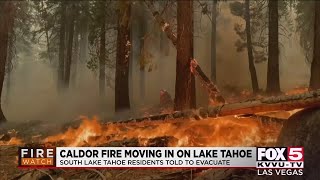 Caldor Fire moving in on Lake Tahoe