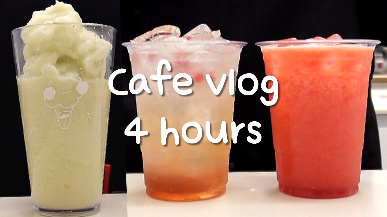 Cafe Vlogㅣ🏆4시간 카페브이로그 모음🏆ㅣ4hour cafe vlogㅣ음료제조ㅣASMRㅣ4K