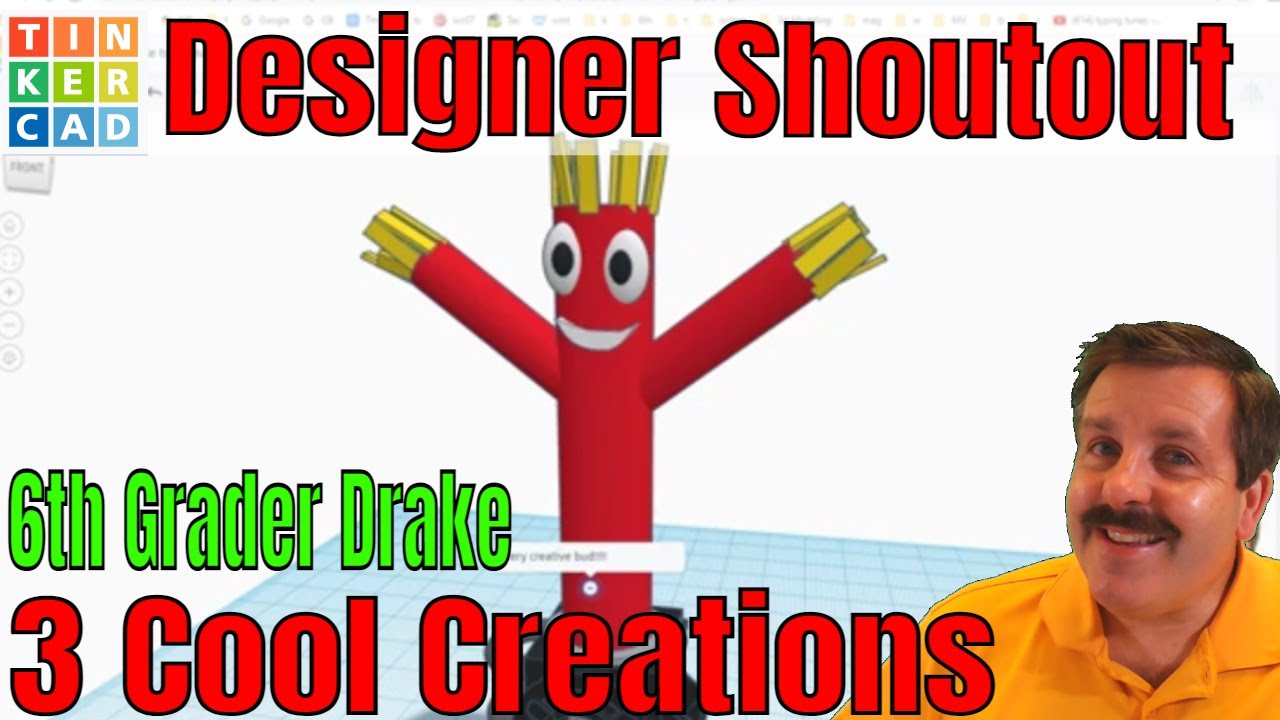 6th grader Drake shares three cool creations! Tinkercad Showcase