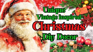 Beautiful last minute vintage inspired Christmas diy decor ideas