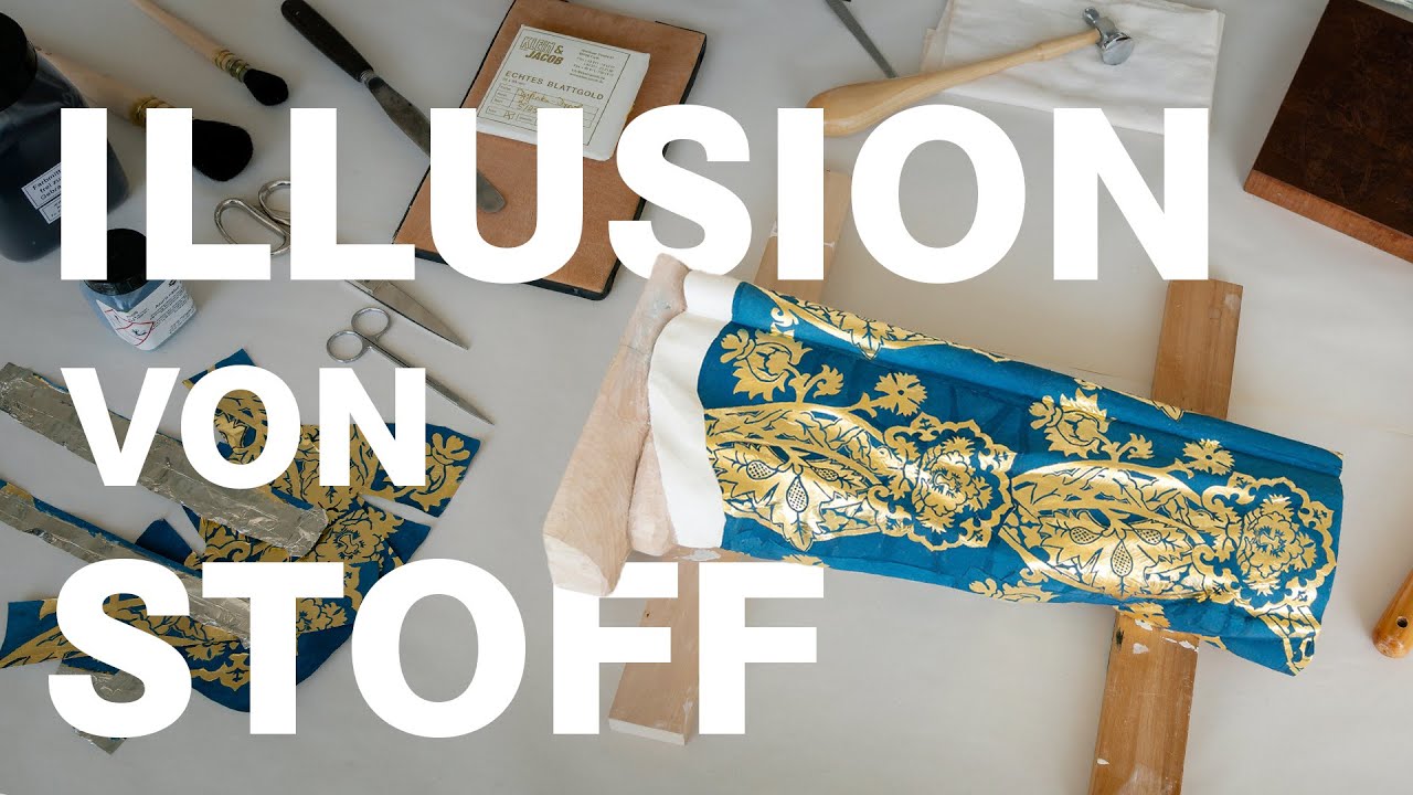 Rekonstruktion von Kunst im Museum - Pressbrokat der Grablegung Christi - GNM