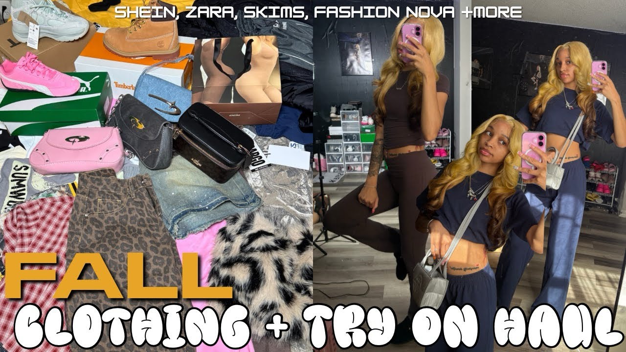 БОЛЬШОЙ КОЛЛЕКТИВ ОДЕЖДЫ НА ОСЕНЬ + ПРИМЕРКА 🍁 | SHEIN, Zara, Coach, Skims, Fashion Nova и другие