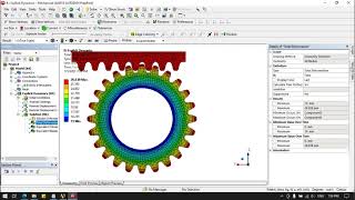 Explicit Dynamics Analysis on Rack and Gear in Ansys Workbench