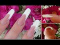 Classic French gel sculpted nails. How to do sculpted french nails wirh buldier gel