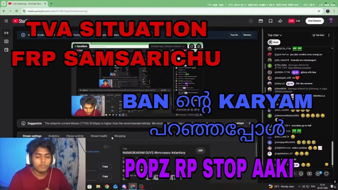 TVA SITUATION FRP SAMSARICHU | POPZ RP NIRTHII🥲|BAN ൻ്റെ KARYAM പറഞ്ഞപ്പോൾ #tga #xlanticsrp 