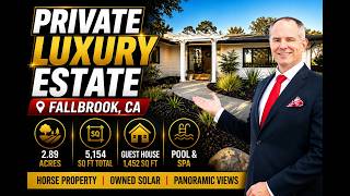 Luxury Home for Sale in Fallbrook CA | Renovated Estate with Guest House, Pool & Horse Property