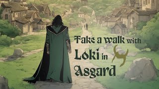 Take a walk with Loki in Asgard | Marvel Ambience  wind, steps, water, talking, birds