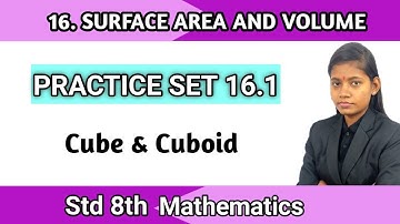 Class 8 subject math practice set 16.1 | chapter 16 surface area and volume in hindi