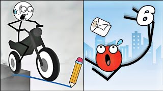 Draw Bridge Puzzal Hard Level 😱 - Stick Men #Stickmen screenshot 2
