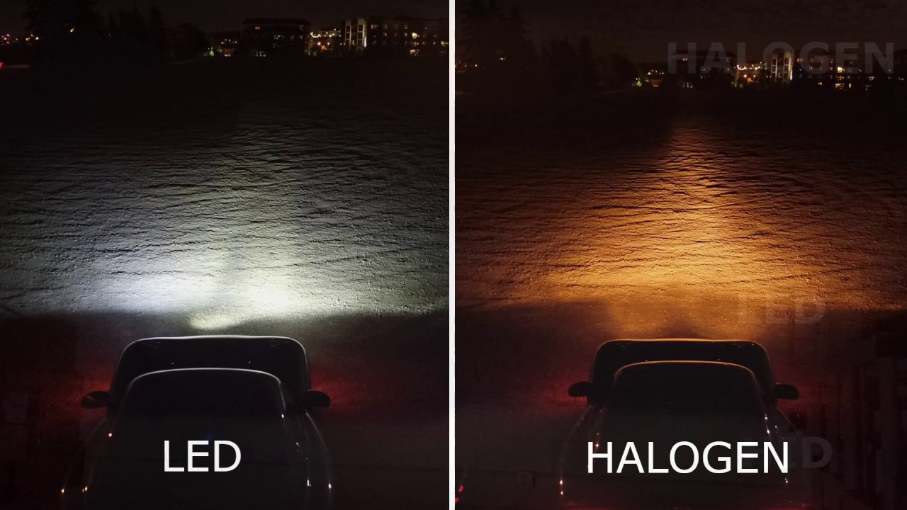 Led Vs Halogen Headlight Bulbs Youtube