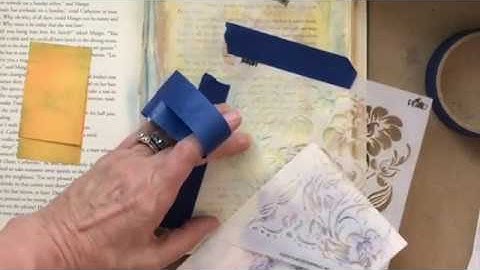 Add Contrast to Junk Journal Pages & Art  Stenciling & Stamping– Daily Creative Practice - Day 13