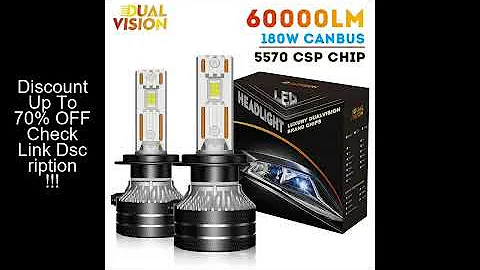 K5C H7 LED 60000LM Headlights Canbus H1 H4 H11 9012 HIR2 H8 H9 H13 9007 9005 9006 HB3 HB4 H27 881 Hi