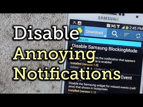 Disable the Missed Event Widget & "Blocking Mode On" Notification - Samsung Galaxy Note 3 [How-To]