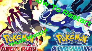 How To Restart Pokemon Omega Ruby And Alpha Sapphire