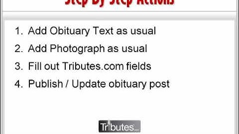 Funeral Home Websites Training  Videos Tributes.com Plugin