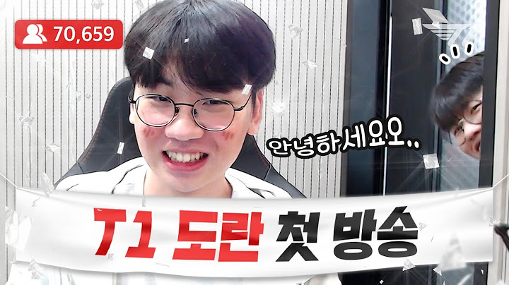 안녕하세요 T1의 도란입니다.