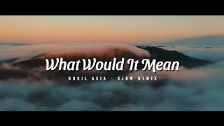 DJ SLOW !!! Bocil Asia - What Would It Mean - ( Slow Remix )
