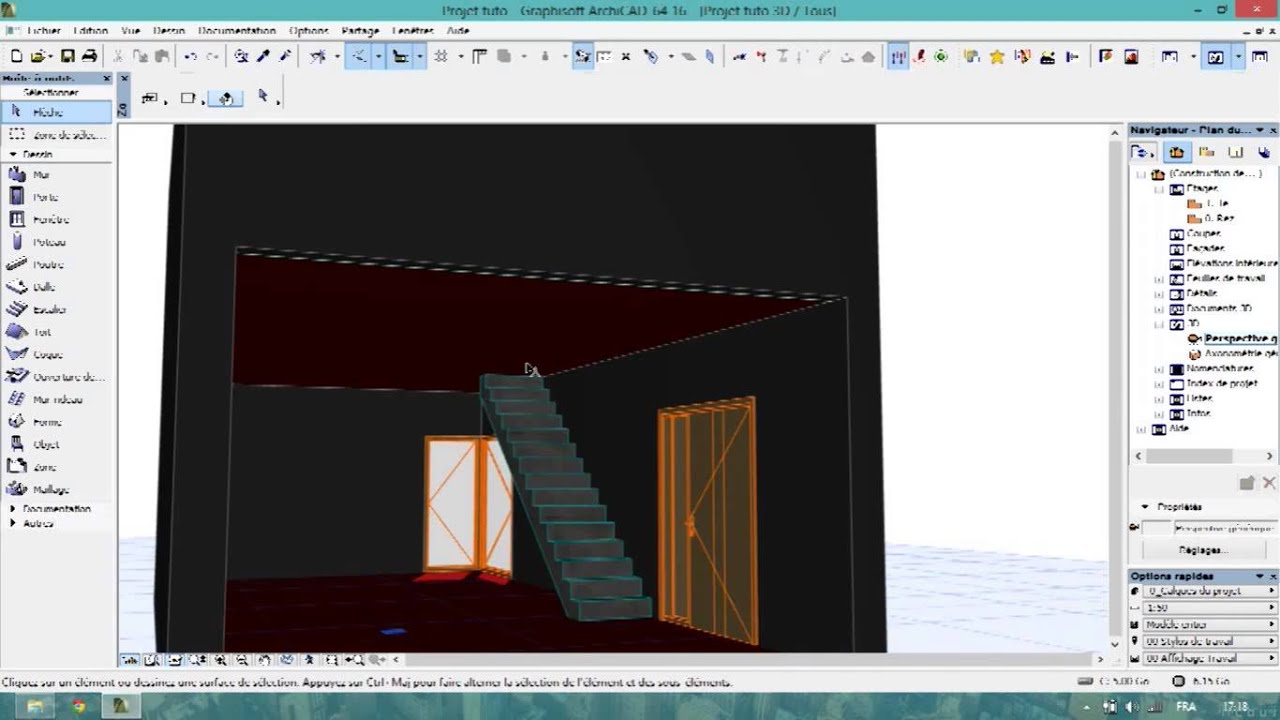 escalier en colimacon archicad