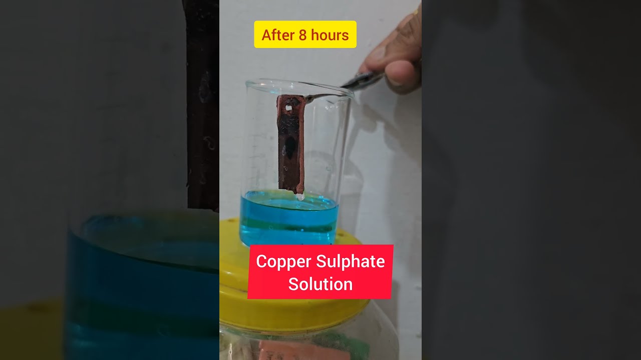  ZincandCopperSulphatereaction Displacementreaction Zn Cuso4reaction Chemistryexperiment Reaction