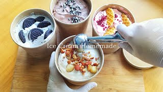 ไอศครีมโฮมเมด Ice Cream Homemade ไอติมทำมือ4รสชาติเข้มข้นขั้นสุด พาทำไอศกรีมอย่างง่ายทำเองได้ที่บ้าน